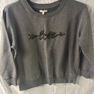 Maurices-Love Embroidered Sweatshirt-SZ-Large